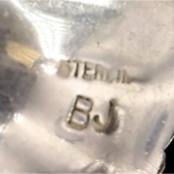 👑Signed-Bobby Johnson Navajo Vintage Sterling Silver Gold Womens Watch Tips - Picture 4 of 6